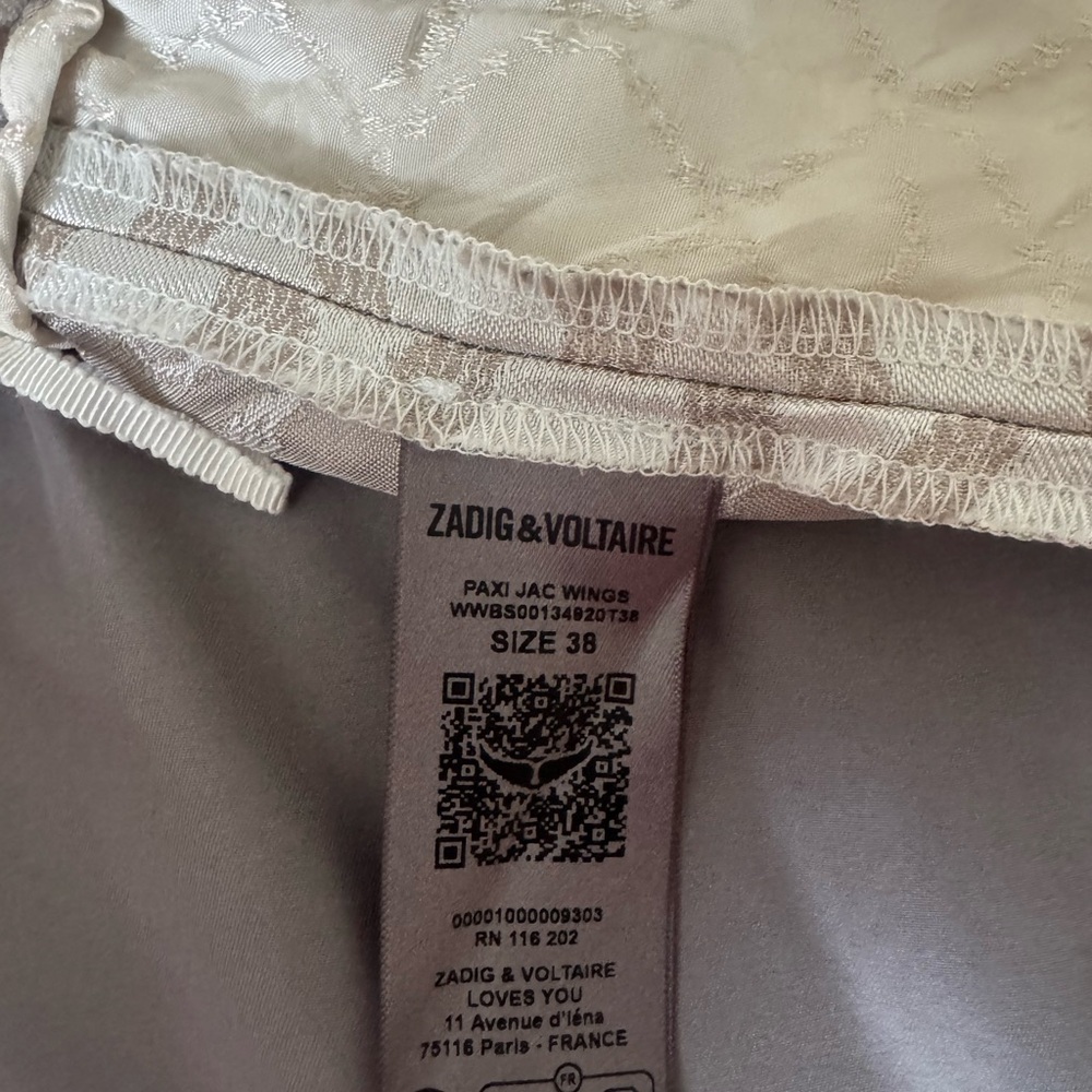 New Zadig & Voltaire Cream Textured shorts - Picture 4 of 5